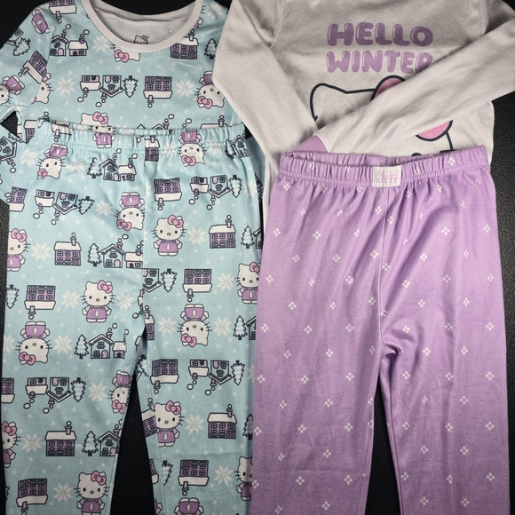 Bundle of 2 Hello Kitty PJ Sets, EUC, Girls Size 8, Blue and Purple - Picture 2 of 10